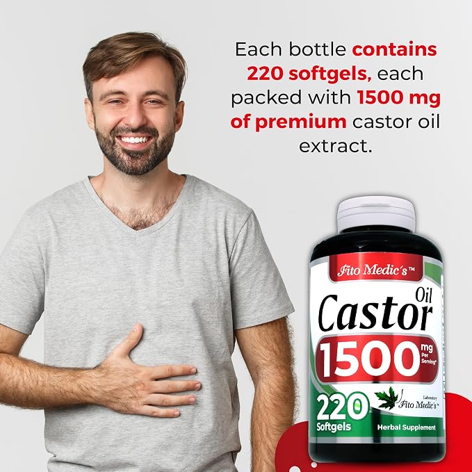 FITO MEDIC'S Lab | Castor Oil Pills |220 softgels | Castor Oil softgels | Concentrate Extract