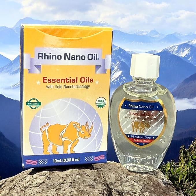 2 Packs - Rhino Nano Essential Oil - Dau Con Te Giac Cong Nghe Nano - 10mL per Bottle with 2 Bottles per Order - Product of USA