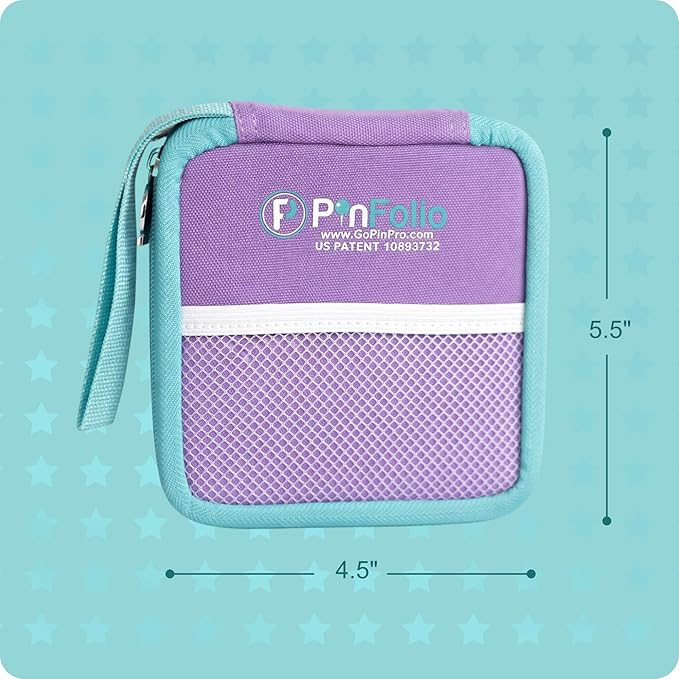 PinFolio® Mini Show Pin Display Storage Book – Compact Pin Book for Disney Pins & Enamel Pins | Holds 48 1" Pins
