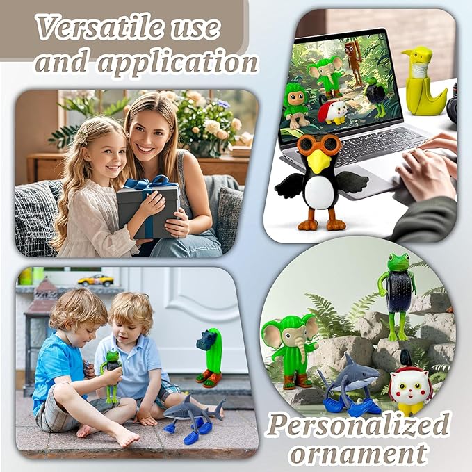 8Pcs Italian Brainrot Action Figures,Tralalero Travala Toy Set Tralalero Travala,Tung Tung Tung Sahur, Brr Brr Patapim - Brainrot fidget Toys,Decorations Gifts for Office Room Figurine Decor (8PCS-G)