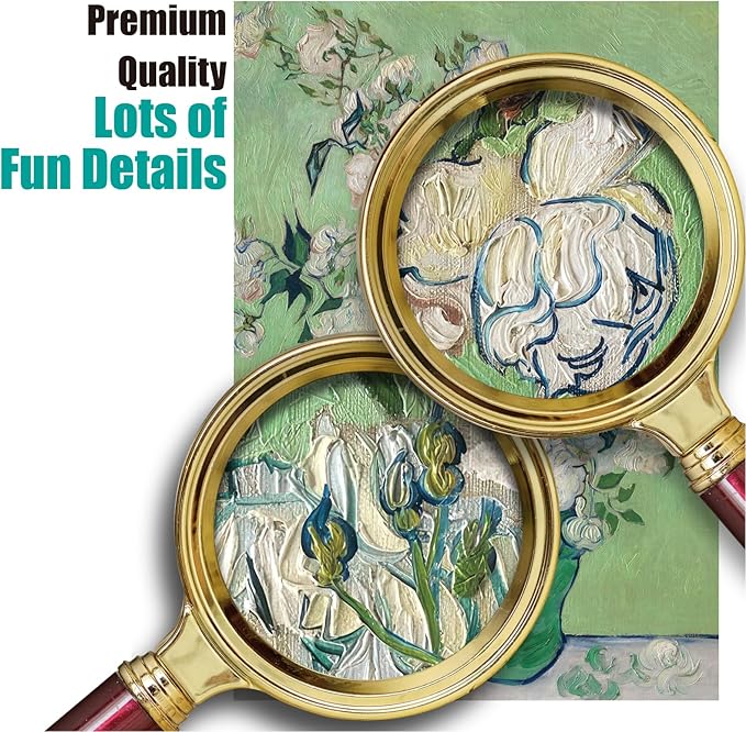 Antelope - 1000 Piece Puzzle for Adults, Roses, by Vincent Van Gogh, 1890 - Officially Licensed, Jigsaw Puzzles 1000 Pieces, High Resolution, Matte Finish, No Dust