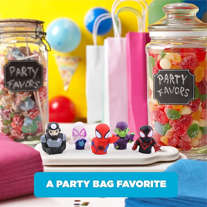 Ginsey Spidey and His Amazing Friends 5 Piece Finger Puppet Set - Bath Toys, Party Favors, 1.0 Count, 0.145 pounds