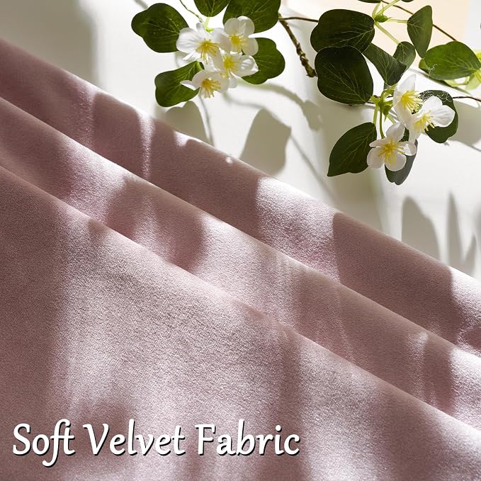 GIGIZAZA Sweet Lilac Velvet Throw Pillow Covers 24x24 Pack of 2 | Decorative Pink Pillows for Couch Sofa,280gsm Soft Textured Fabric,Modern Square Pillowcases,Luxury Cushion Covers