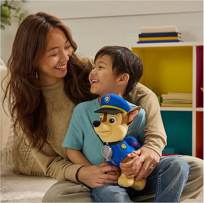 Paw Patrol Room Patrol Chase Interactive Plush Toy with Over 75 Sounds, Light-Up Badges, and 3 Play Modes, Kids Toys for Boys & Girls Ages 3 and Up
