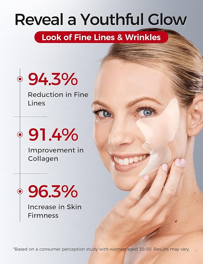 NING DERMOLOGIE Smile Line & Under Eye Patches – 4-Peptide Anti-Wrinkle Treatment with Collagen, Caffeine & Niacinamide – Firming, Hydrating, Brightening Face Pads for Laugh Lines, Eye Bags, 10 Pairs