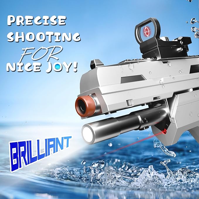 Automatic Gel Ball Blaster Sniper Rifle High Speed 200+ FPS Electric Gel Gun for Outdoor Shooting Game Summer Birthday Gifts Ages 14+