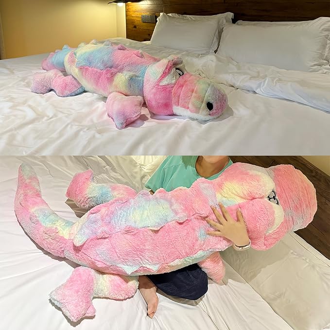 Hofun4U Alligator Plush Pillow, 61 inch Alligator Stuffed Animal, Home Decor Christmas Valentine’s Birthday Gift for Boys Girls Adults Kids