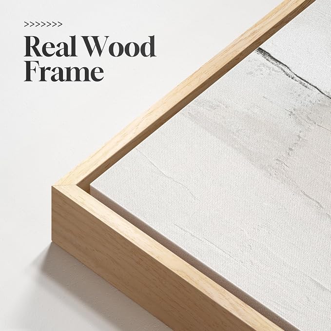 Large Framed Abstract Wall Art, Black and White Beige, 20x30 In, Set of 3 | Neutral modern pictures, Canvas prints, wood frame, Minimalist paintings, Wall decor for Living Room Bedroom Dining Room