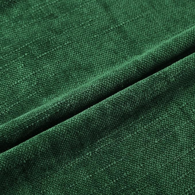 Set of 4 Soft Textured Decorative Throw Pillow Covers 22x22 Inch Cozy Farmhouse Cushion Cover Square Accent Pillow Cases for Bed Couch Sofa Living Room, Dark Green