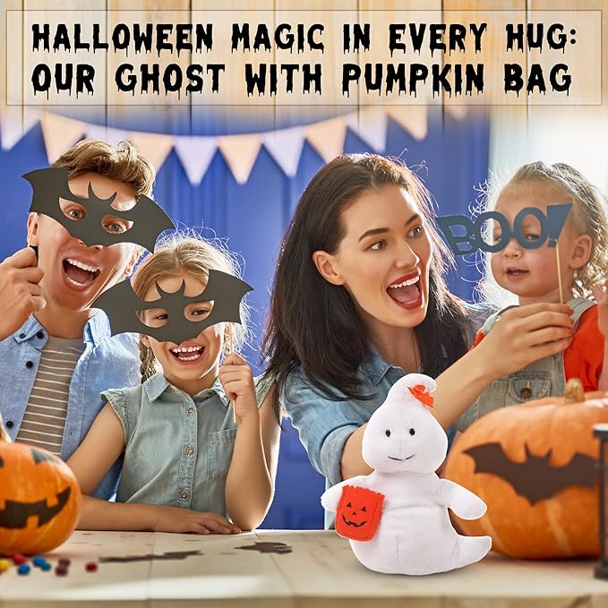 Spooky Halloween Ghost Stuffed Animal - Hauntingly Adorable Soft Ghost Plush Toy - Perfect Halloween Decor & Gift for All Ages - Limited Edition Collectible - 7 inch (Haunting Ghost)