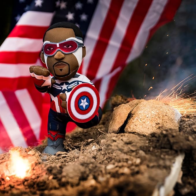 Bleacher Creatures Marvel Captain America 10" Plush Figure - Falcon Cap Superheroes for Play and Display