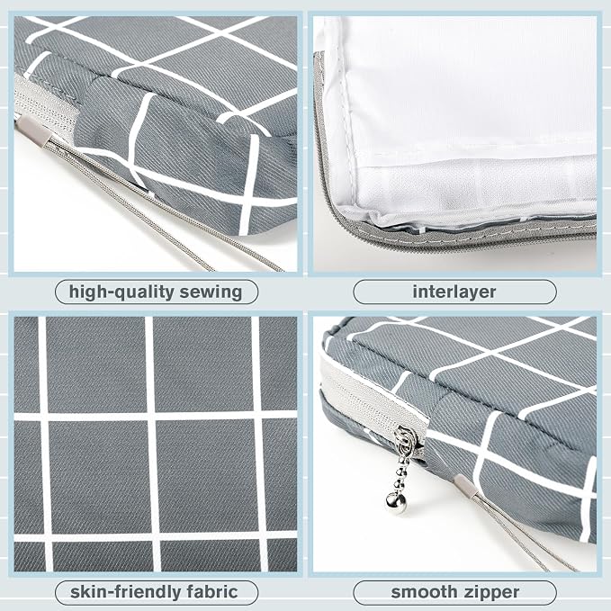 Paterr 12 Pcs Sanitary Napkin Storage Bag Set Portable Period Pouch with Lanyard for Menstrual Pad Bags Back to School First Period Gift for Teen Girls (Cute Style)