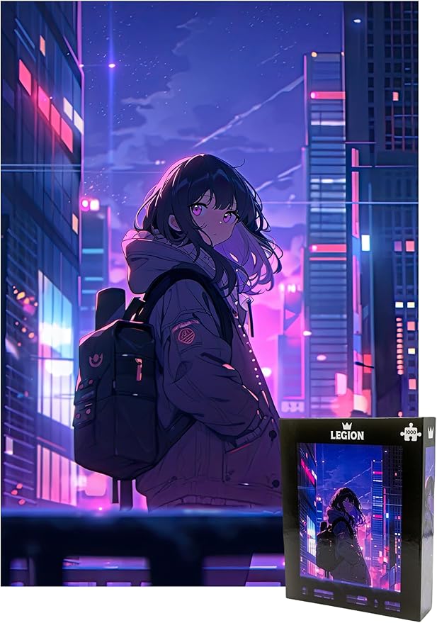 Legion Lo-Fi Anime Puzzle with Poster | 1000 Piece Jigsaw Puzzle for Teens and Adults | 70cm x 50cm | Looking Back