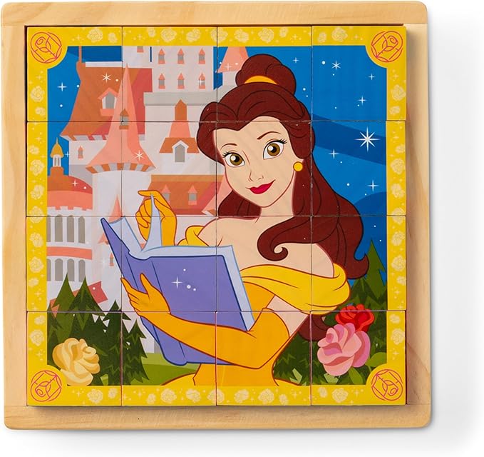 Melissa & Doug Disney Princess Wooden Toy Cube Puzzle Blocks for Boys and for Girls 3+ - FSC Certified