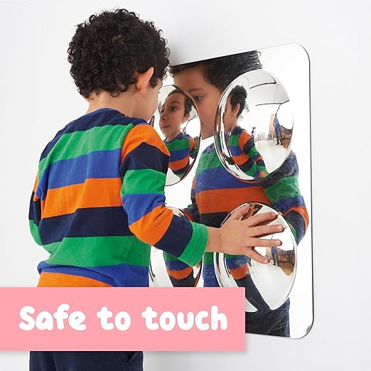 Spark & Wow Sensory Wall Toddler Mirror | Large | 4 Bubbles | for Ages 6m+ | Easy-to-Clean Acrylic | Stimulate Cognitive Development