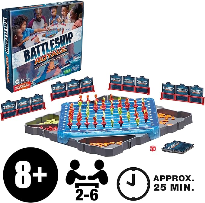 Battleship Royale Party Game for 2 to 6 Players, Battleship Board Game for Groups, Family Games for Ages 8 and Up, (Amazon Exclusive)