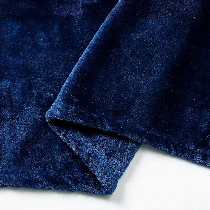Classic Blue Fleece Plush Throw Blanket 60"x80"for Couch Fuzzy Cozy Flannel | Super Soft Lightweight Microfiber Blanket for Sofa Bed bedroom Home Decor All Season,Birthday Gifts for Women Mom Adult
