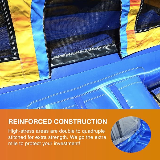 JumpOrange Melting Artic Commercial Grade Bounce House 13x13 for Kids and Adults (with Blower), Basketball Hoop, Outdoor Indoor, Bouncer Jumper, Birthday Party, Rental Grade, Big Inflatable