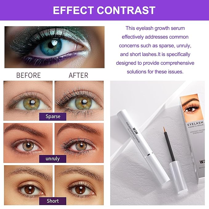 Lash Serum,Eyelash Growth Serum - Rapid Eyelash for stronger, Healthier Lashes & Brows, Vegan & Cruelty-Free (2 PCS)