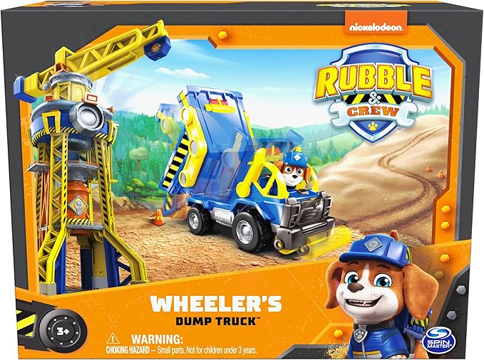 Rubble & Crew, Wheeler’s Dump Truck Toy with Movable Parts and a Collectible Action Figure, Kids Toys for Ages 3 and Up