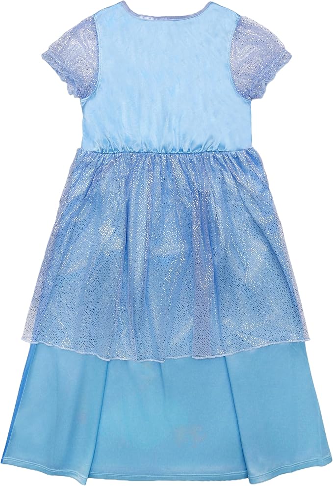 Disney Girls' Princess Dress Nightgown, Fantasy Gown, Soft & Cute Pajamas for Kids