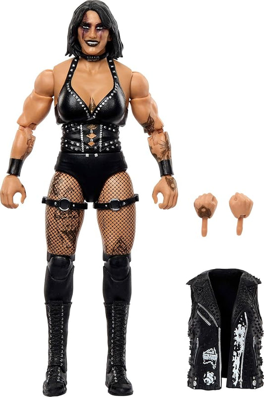 Mattel WWE Elite Action Figure & Accessories, Series #117 6-inch Collectible Rhea Ripley with 25 Articulation Points & Swappable Hands