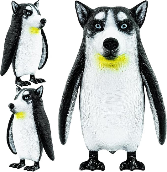 Randimals Animal Figurine Toy - Penguin & Husky Dog Hybrid Realistic Animal Toys - Unique Mix of Safari Toys & Farm Animals Small Figurines - P-Dawg Mini Animal Figures for Kids & Kidults