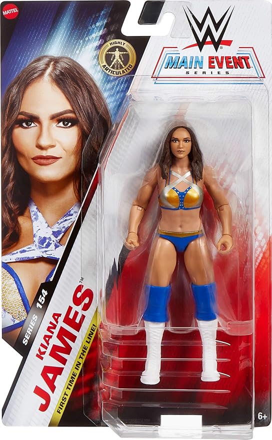 Mattel WWE Kiana James Action Figure, Main Event Series #154 6-inch Collectible with 10 Articulation Points & Life-Like Look