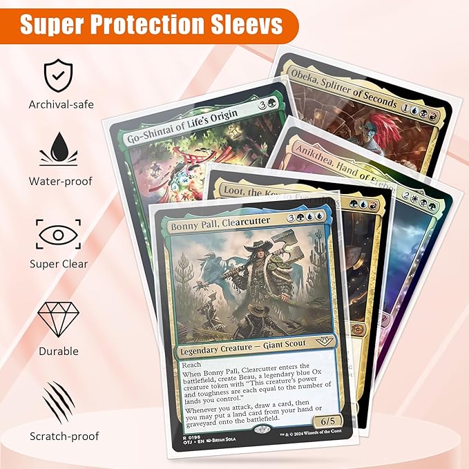 Oversize Card Sleeves 3.6 inch x 5.1 inch (91 mm x 130 mm), Fit for MTG Plane Chase Cards, Dr. Who Commander Deck, Large Card Sleeves