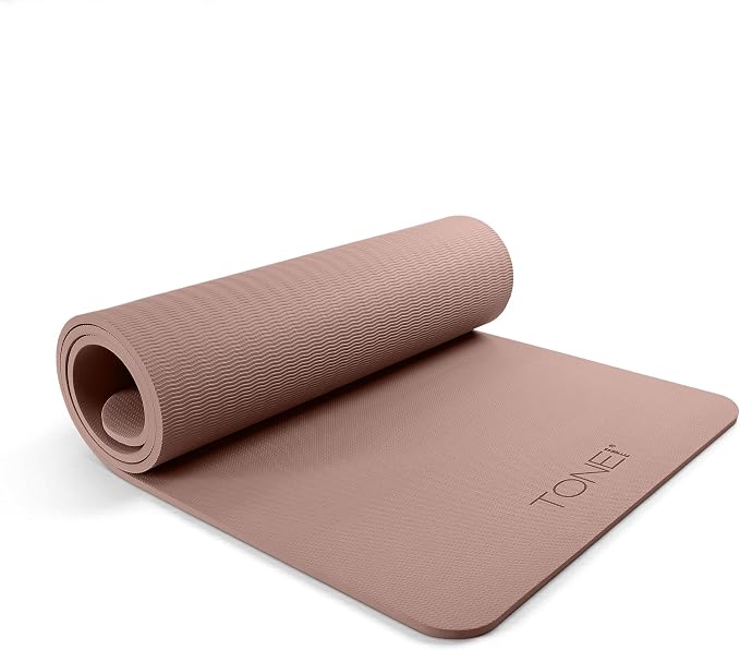 TONE Fitness Hanging Yoga Mat, Pilates Mat, Exercise Mat for Home Workouts with Carry Strap | V Pattern | Multiple Colors