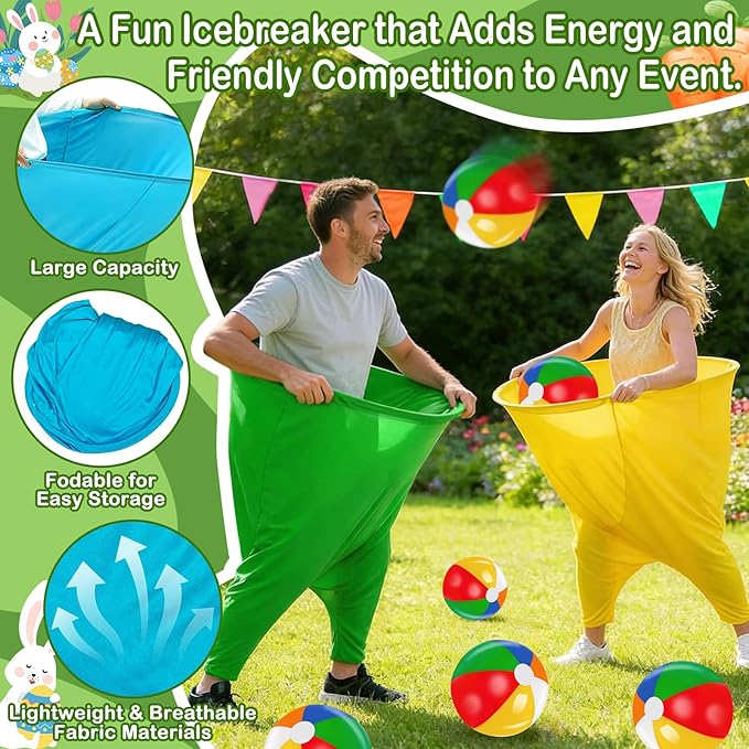 Granny Pants Yard Game, Granny Pants Party Game with Oversized Pants Bouncy Balls Ground Stakes Storage Bag and Air Pumps, Outdoor Tossing Games for Adults Family Carnival Party Reunion Gathering