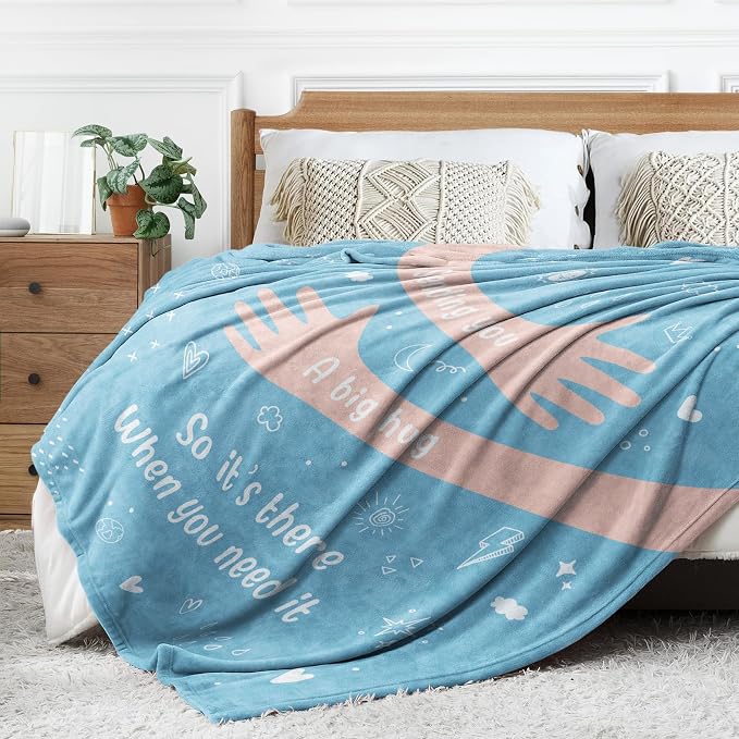 Get Well Gifts for Women Men, Hug/Healing Blanket | Thinking of You/Cancer Care/Sympathy/After Surgery Gifts for Friends, Sister, Coworkers, Soft Throw Blankets 50'' x 60''