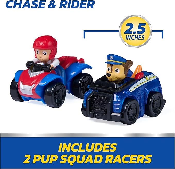 PAW Patrol Chase Pup Squad Launchers with Ryder Vehicle 2-Pack, Kids Toys for Boys and Girls Ages 3 and Up