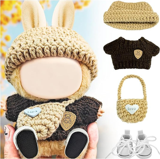 Cute Doll Clothes Design Outfits Blind Mystery Box Mart Accessories Mini La Boo-Boo Big Into Energy Monster Labooboo Case Cover Protector Box Bag Display Charm Figure Keychain