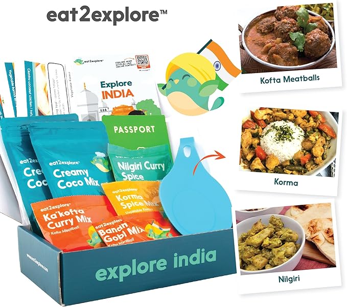 Cooking Kits for Kids - Interactive & Educational Set with 3 Recipe Cards, Key Ingredients & Cooking Tools - Ideal Idea for Kids who Love to Create Meals (India Edition)