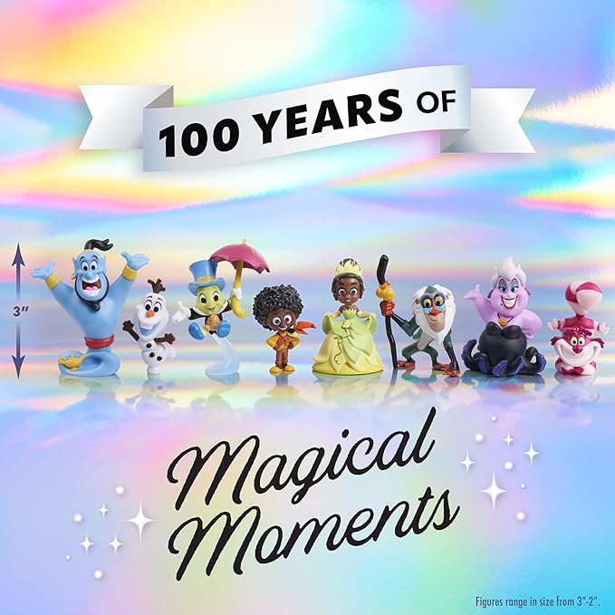 Disney100 Years of Magical Moments, Limited Edition 8-piece Figure Set, Kids Toys for Ages 3 Up by Just Play