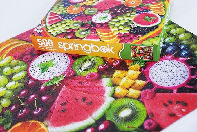 Springbok Fruit Platter 500 Piece Puzzle for Adults- Featuring a Dazzling Fruit Tray