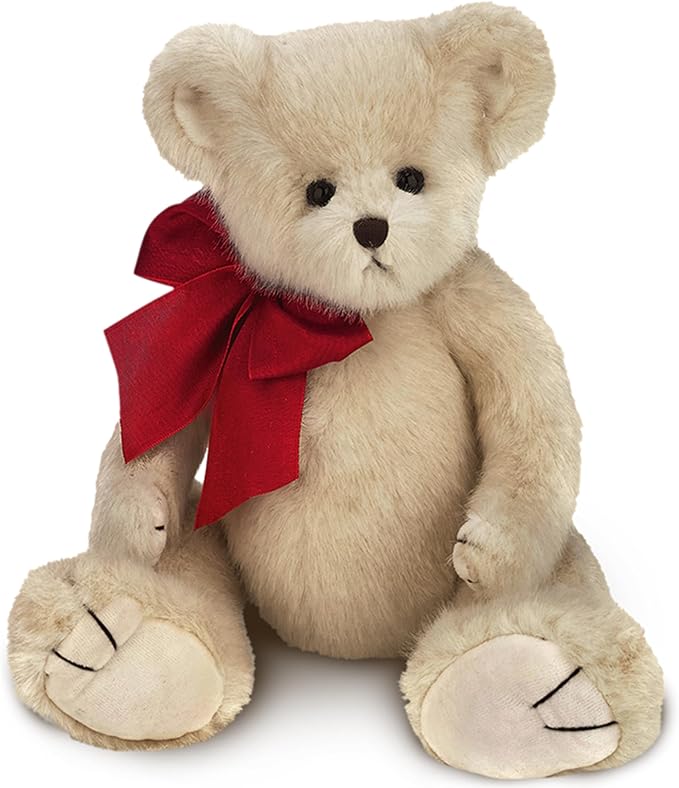Bearington Rascal, 18 Inch White Teddy Bear Stuffed Animal, Makes a Great Gift for Birthday, Anniversary, Holiday, or Graduation - Stuffed Bear Animal Toy