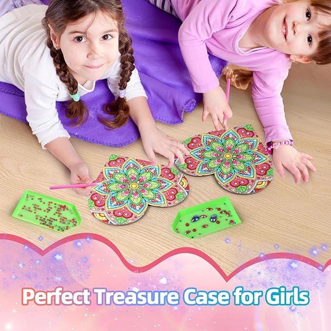 Diakud Diamond Painting Kit for Kids Ages 8-12 Jewellery Box Arts and Crafts Toys for 7 8 9 10 11 12 13 Year Old Girls 8-10 Years Old Birthday Gifts Ideas Craft Activities for Teen Girl Age 6-8
