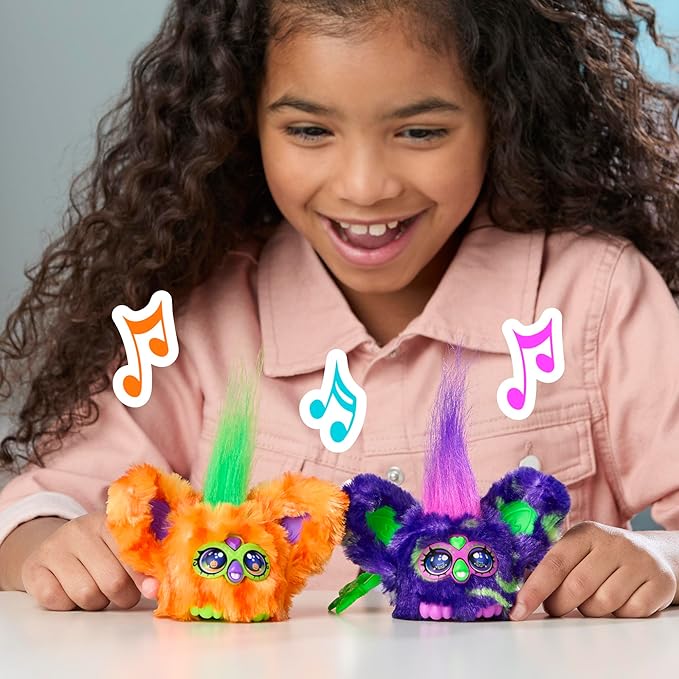 Furby Furblets 2 Pack of Fall Edition Mini Friends Trick-Ee & Boo-Kin, Electronic Plush Toys, Multicolor, Back to School Gifts, Ages 6+ (Amazon Exclusive)