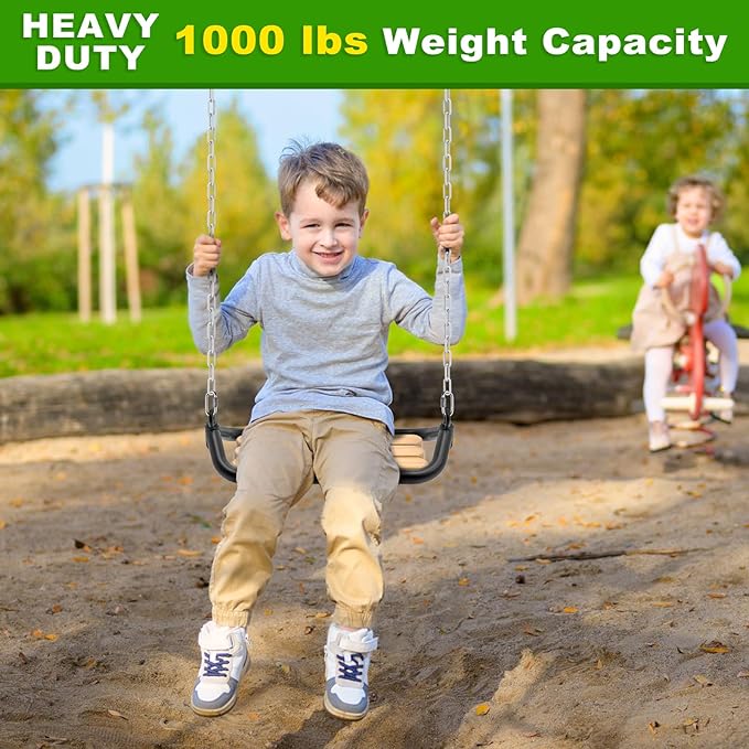 SELEWARE 2 Pack 100 Inch Hanging Swing Chain with 4 Carabiners, 1000LB Capacity Plastic Coated Hanging Chains, Hammock Hardware Kit for Swing, Hanging Chair, Punching Bags, Indoor Outdoor Gym (White)