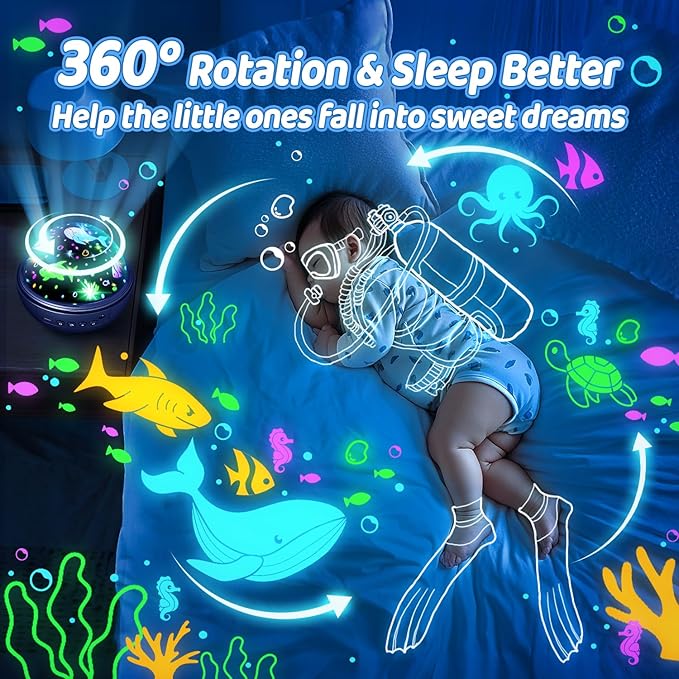 COOLNIGHT Night Light for Kids, 93 Lighting+3 Films Kids Night Light Projector, Remote+Dimmable Star Projector, 360°Slient Glow in The Dark Stars for Ceiling,Gifts for 4 Year Old Boys Christmas Gifts