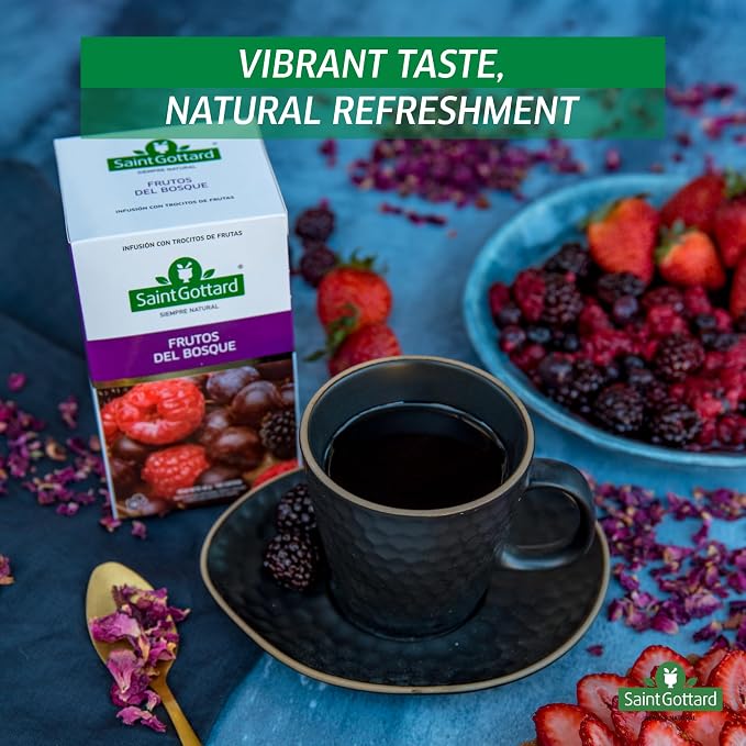 [FRUITY REFRESH] - Saint Gottard Herbal Tea – Caffeine-Free Herbal Infusion, Natural Ingredients, Hot or Iced Tea, Premium Flavor Blend, Aromatic & Smooth Taste, 20 Tea Bags, Pack of 2