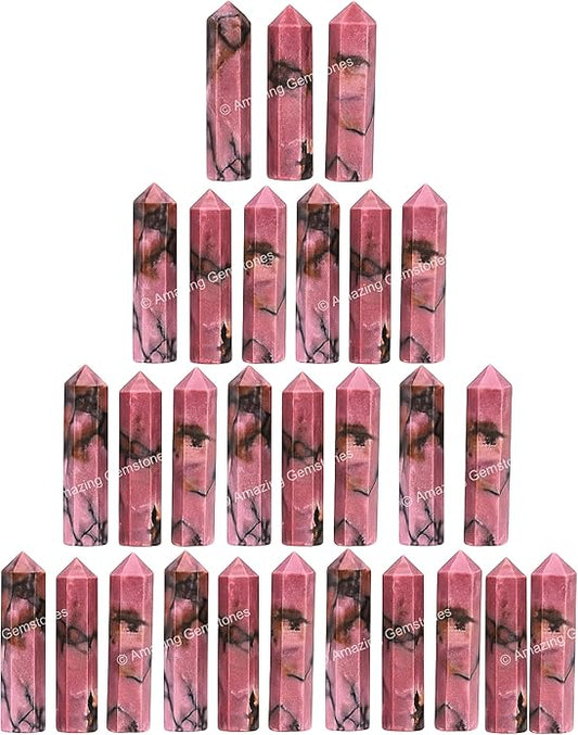 Amazing Gemstone Crystal Points Bulk Healing Crystals & Stones - Premium Single Terminated Healing Wand Point Bulk Crystals for Crafts, Crystal Grid, DIY Work
