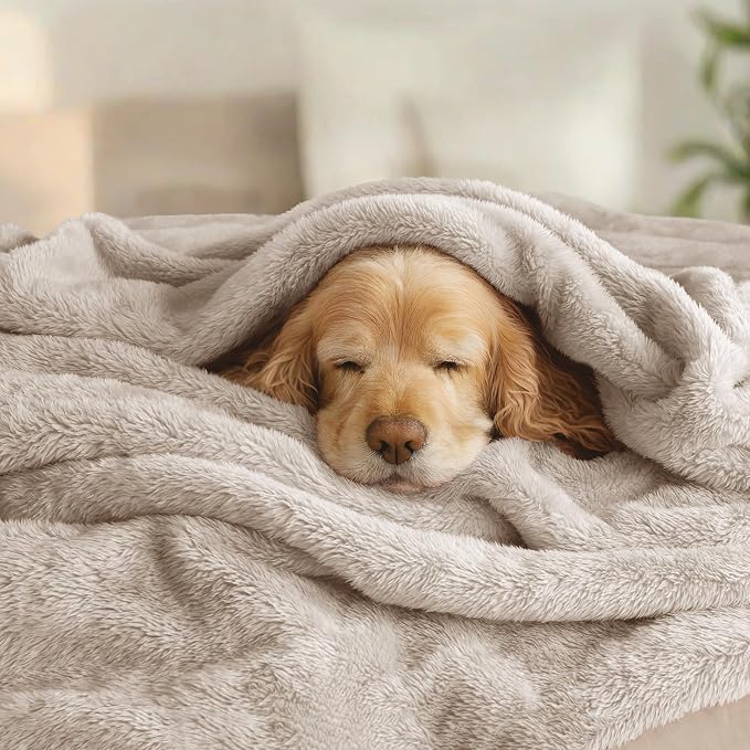 Exclusivo Mezcla Fuzzy Plush Fleece Bed Blanket King Size, Camel | 104x90 Inches, Super Soft and Cozy Bed Blanket, Fluffy Decorative Bedding for Livingroom, Bedroom, All Season