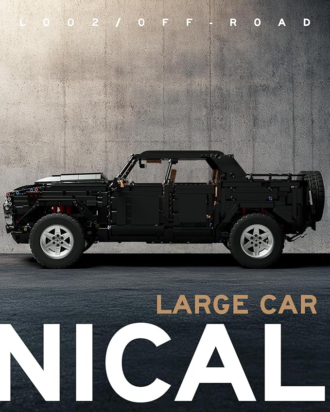 Nifeliz L002 Off-Road Car Building Set, Collectible Truck Model and Gift for Adults and car Lovers, Authentically Detailed Build and Display Model for Home or Office Décor (3983 PCS, NF10274)