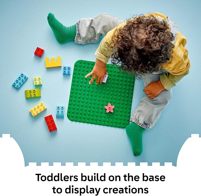 LEGO DUPLO Green Building Plate - 16x16 Stud Learning and Educational Building Toy for Toddlers, Preschool, Boys and Girls, Ages 1.5+ - Gift Ideas for Birthdays - 10460