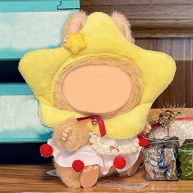 Clothes for Doll, 17cm Doll Clothes Set Suitable for Dolls Accessories - Headband + Scarf + Skirt (NO Doll),Yellow Star