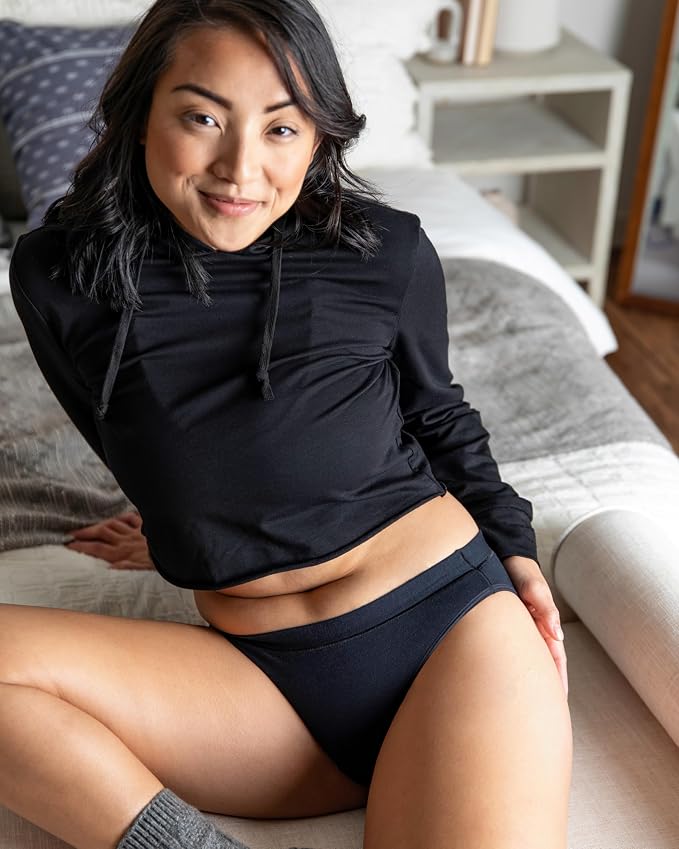 saalt Comfort Modal Bikini Period Underwear | Comfortable, Thin, and Keeps You Dry from All Leaks, Reusable & Washable,