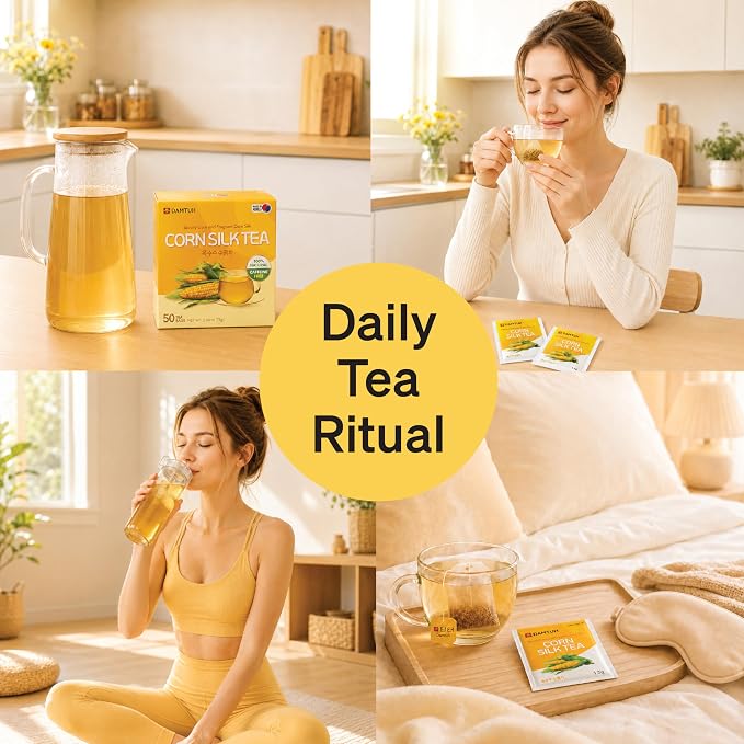 Damtuh Korean Corn Silk Tea, Corn Tea Bags, Caffeine-Free Herbal Tea, 100 Bags